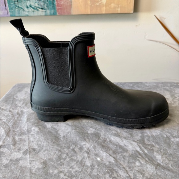 Hunter Classic  Chelsea Black Ankle Boots Size 10 - Picture 6 of 16